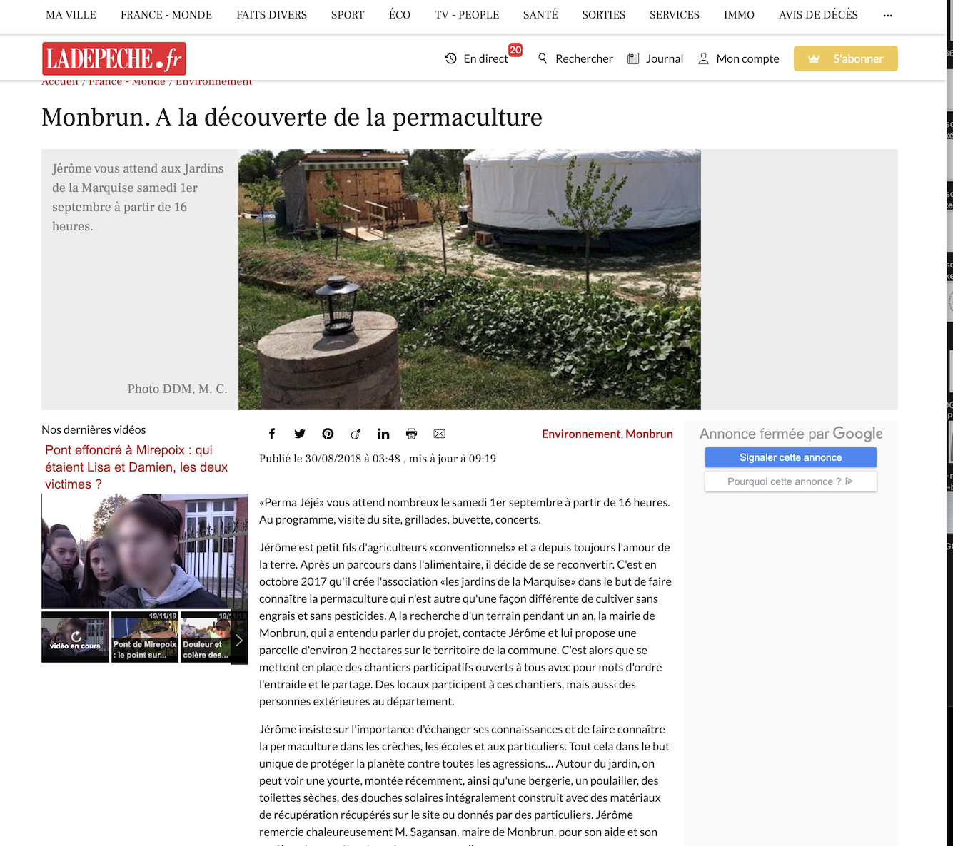 « Monbrun. A la découverte de la permaculture »